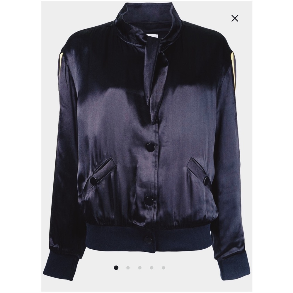 Zoe Karssen scarf collar bomber jacket